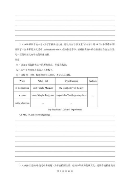 中三插班英文作文模板 香港 2025最新题型解析